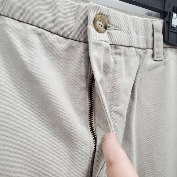 Banana Republic Men's‎ Light Beige Flat Front Straight Leg Khaki Uniform Pant 34 - Picture 2 of 5